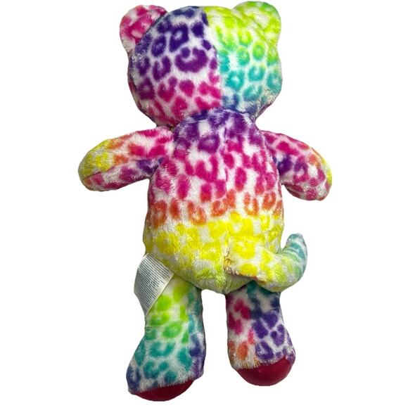 Build A Bear Cat Plush Stuffed 17" Rainbow Cheetah Lisa Frank Collaboration - Picture 2 of 7